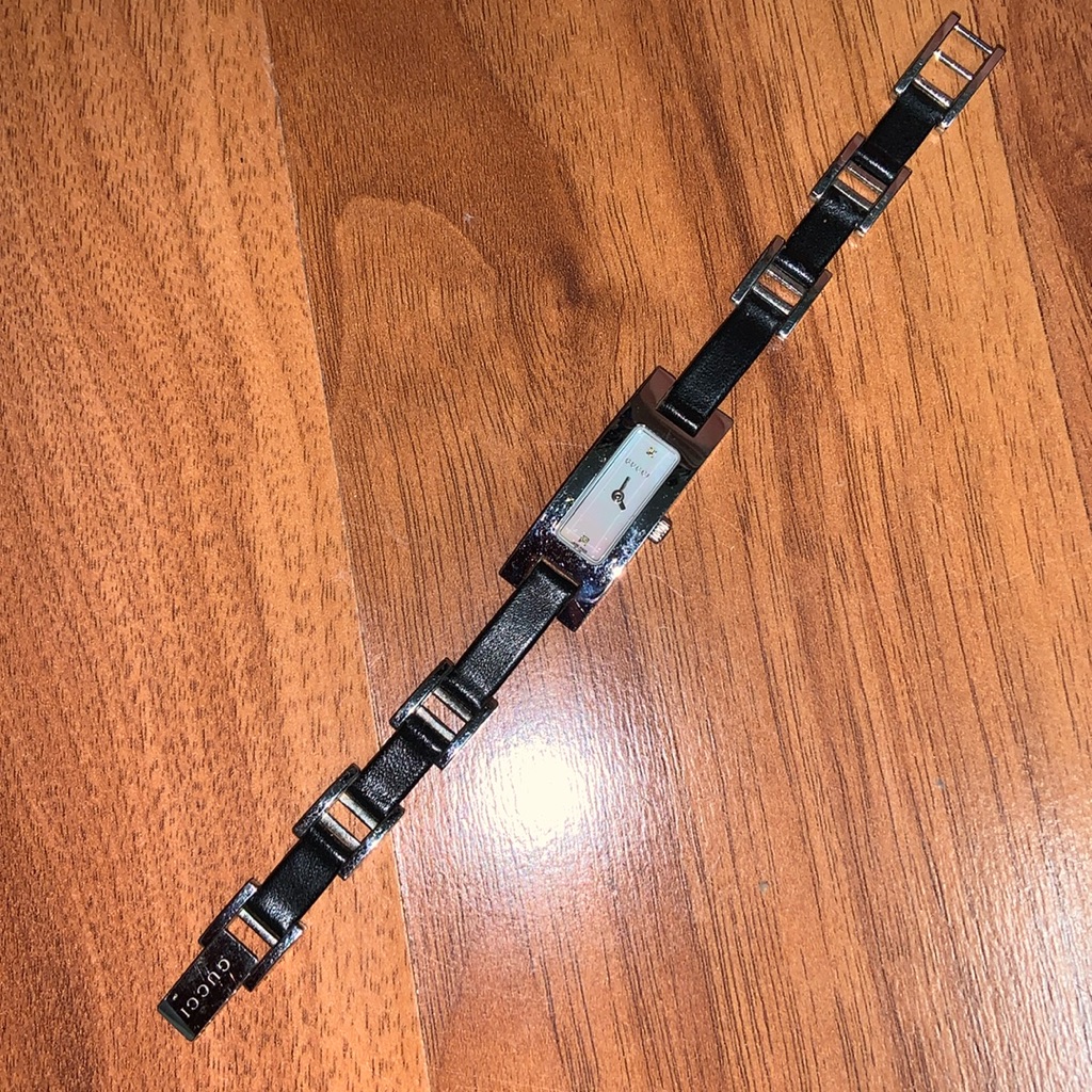 Authentic Gucci Mother Of Pearl Watch With Diamond Markers